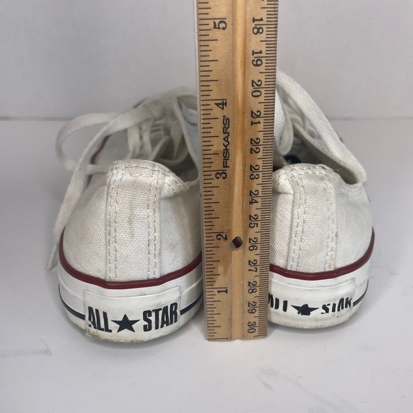 Converse Chuck Norris All Star White Red Low Pro Canvas Tie Shoes Size 6 - Picture 6 of 9